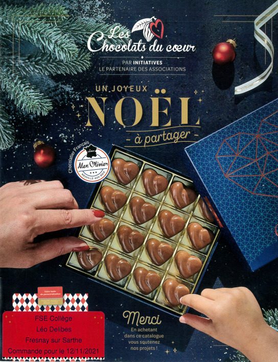 Vente de chocolats - Noël 2022 - École & Collège Notre-Dame de Sion